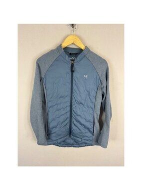 Horse Pilot Storm Jacket Womens Medium Blue Quilted Hybrid Equestrian Down Coat